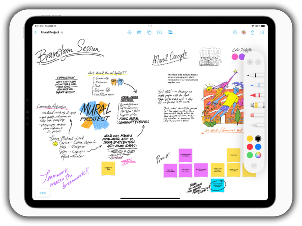 Aplikace Freeform od společnosti Apple je spuštěna v systémech iOS, iPadOS a macOS